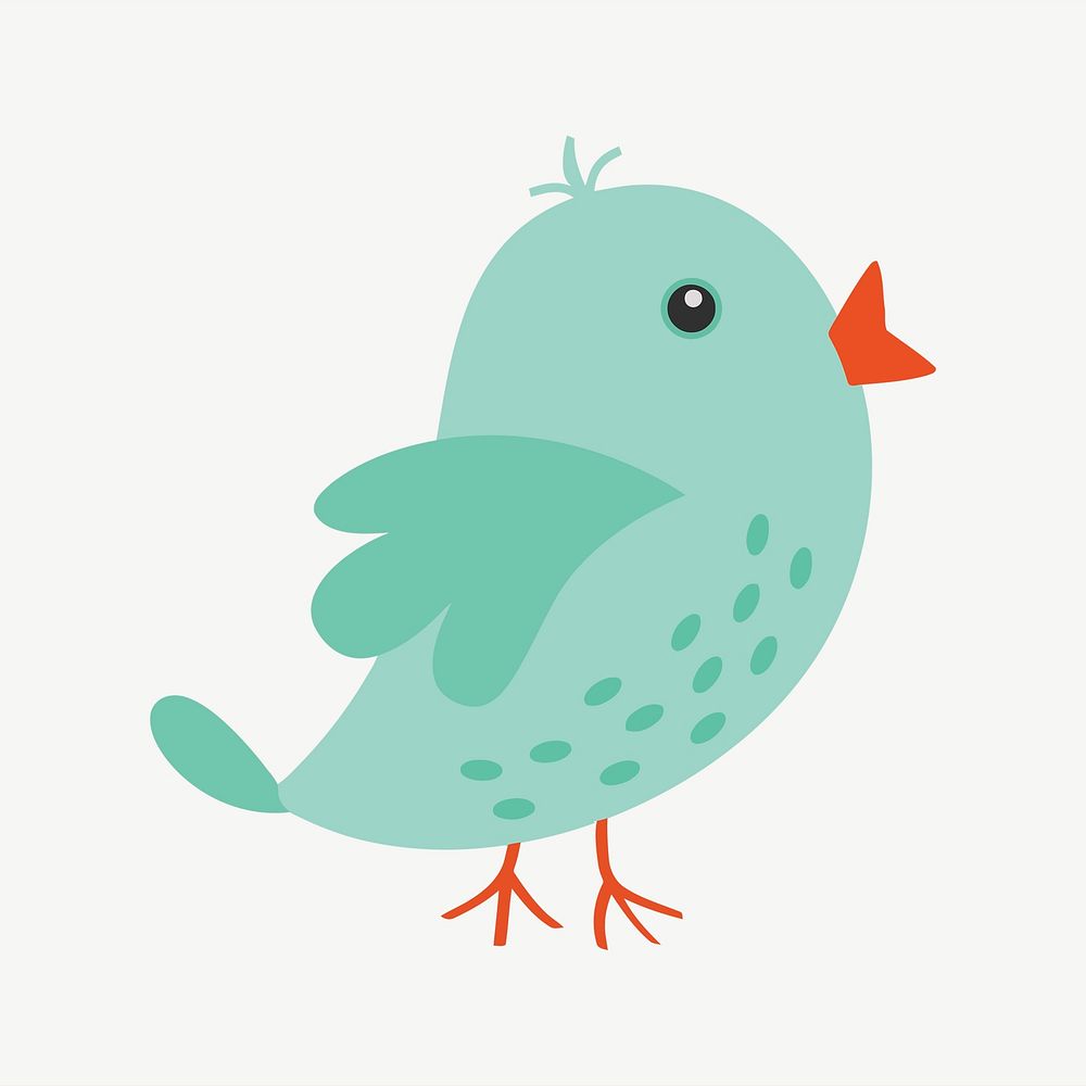 Green bird clipart illustration psd. | Free PSD - rawpixel