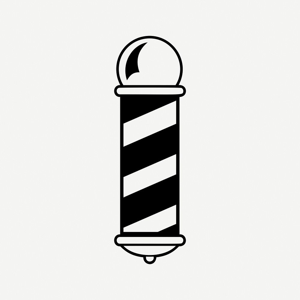 Barber pole clipart illustration psd. Free public domain CC0 image.