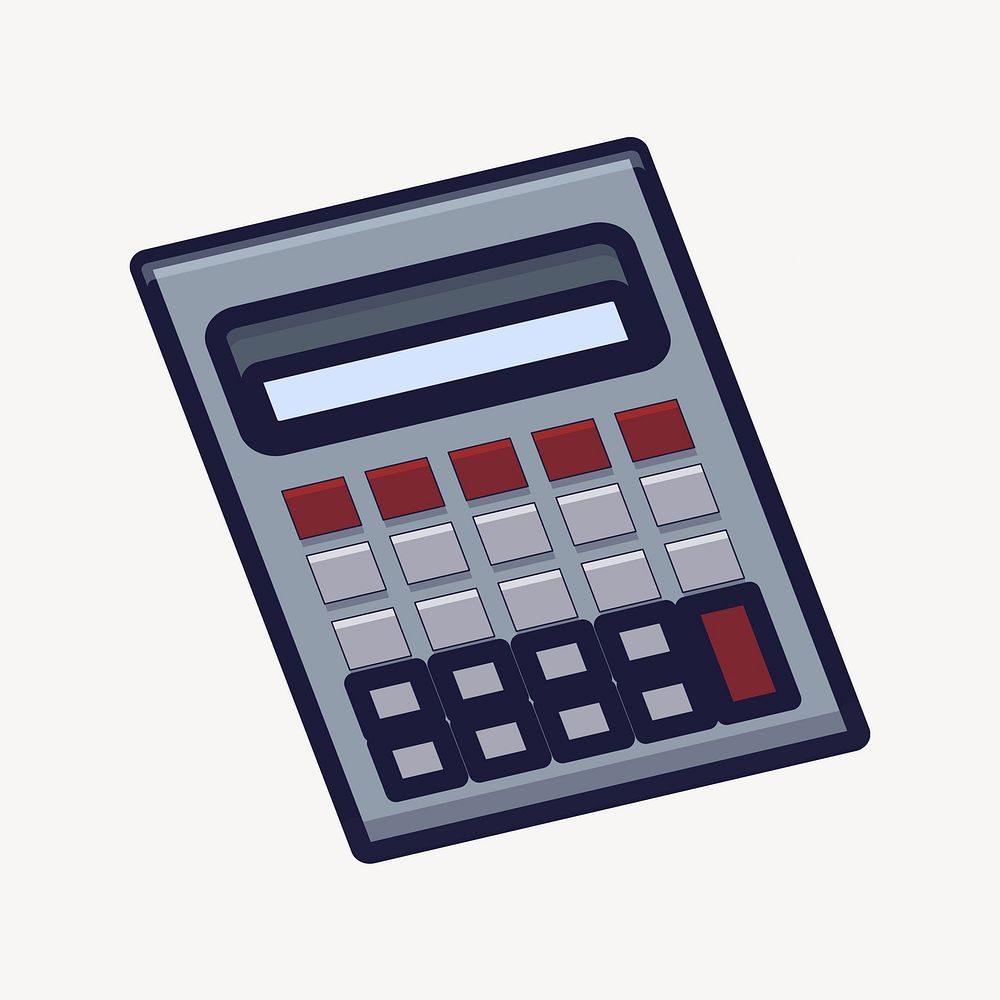 Calculator illustration. Free public domain CC0 image.