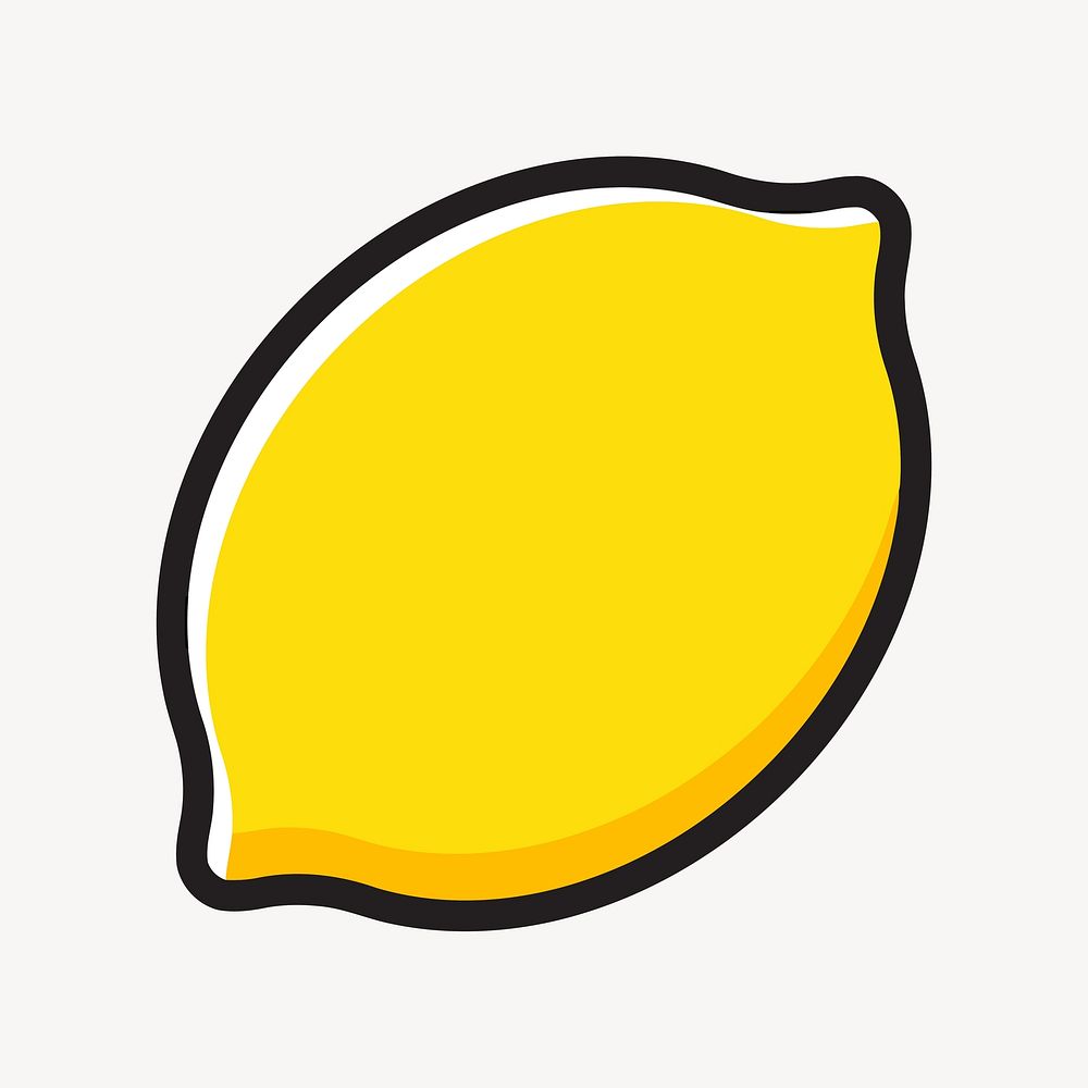 Lemon illustration. Free public domain CC0 image.