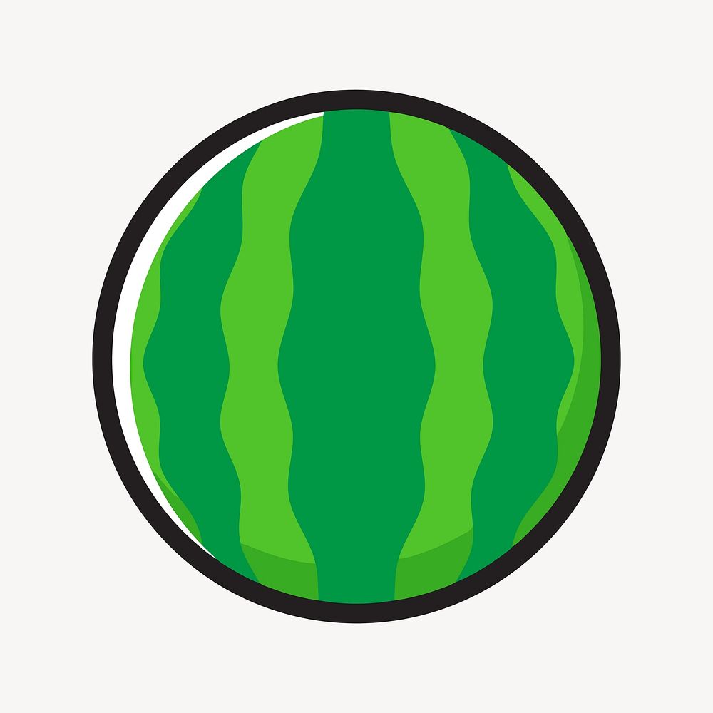 Watermelon clipart illustration vector. Free public domain CC0 image.