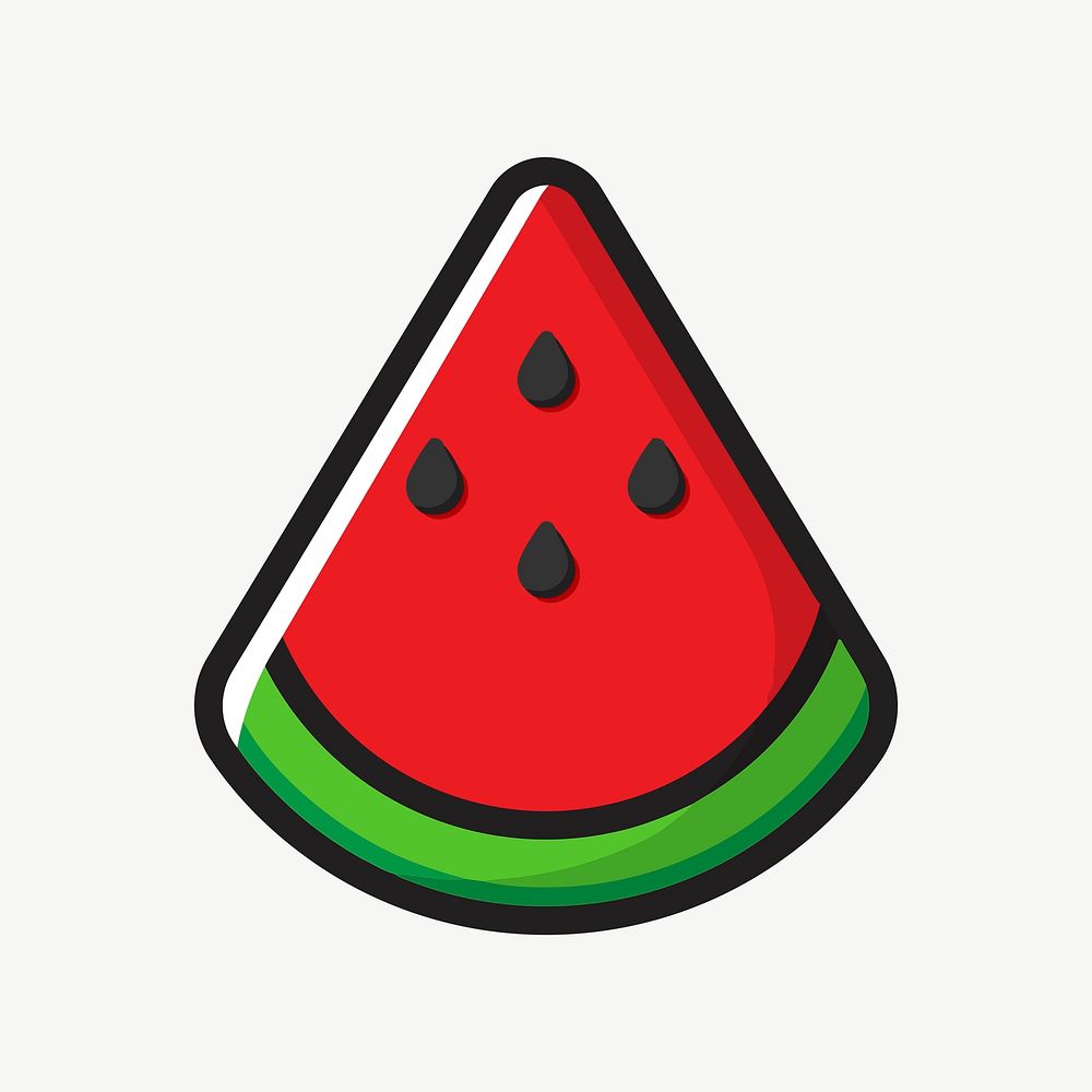 Watermelon clipart illustration psd. Free public domain CC0 image.