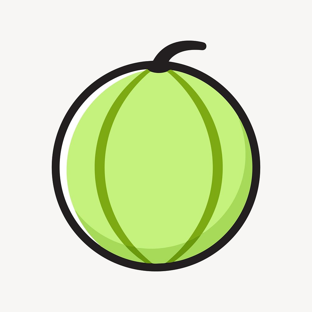 Melon illustration. Free public domain CC0 image.