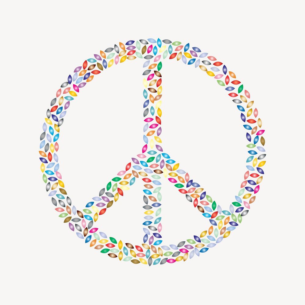 Peace sign illustration. Free public domain CC0 image.