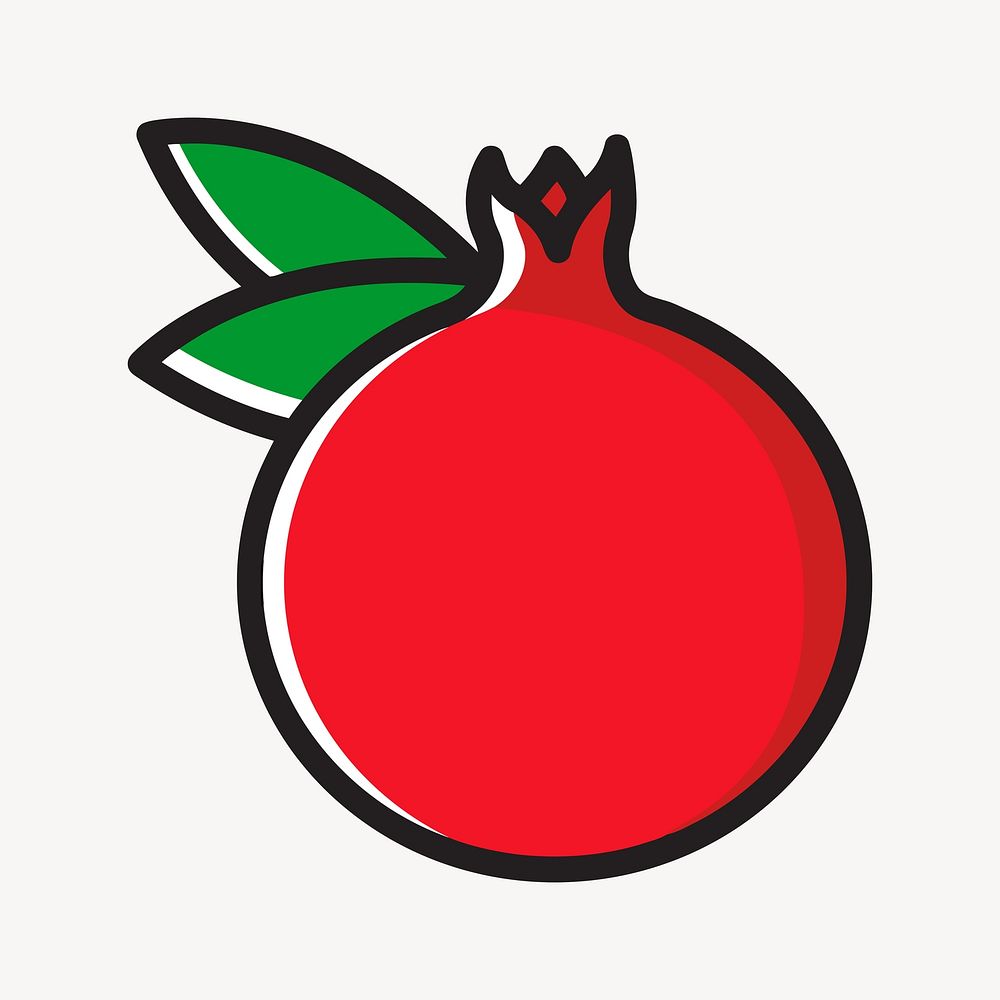 Pomegranate illustration. Free public domain CC0 image.