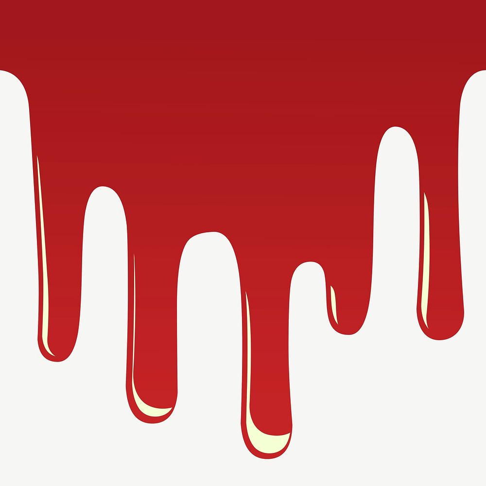 Dripping red paint clipart illustration psd. Free public domain CC0 image.