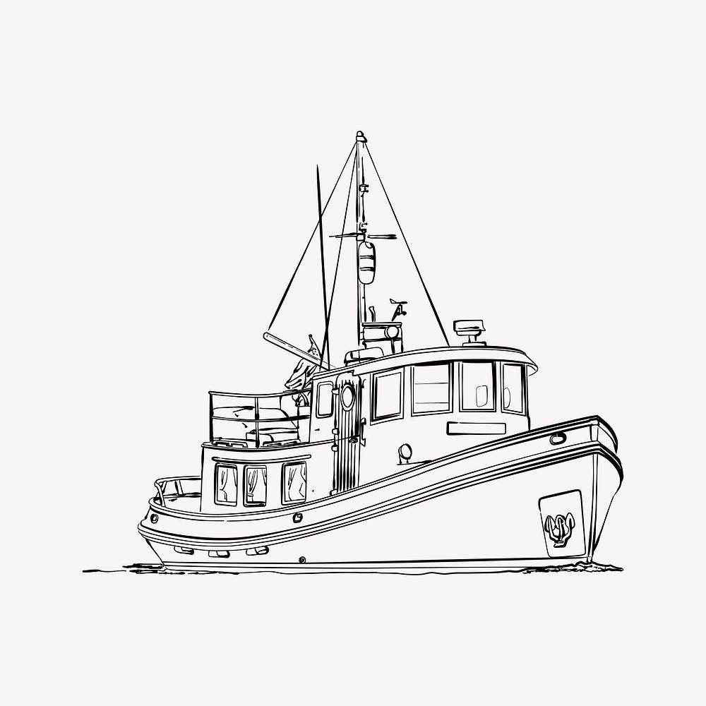 Ship  clip art vector. Free public domain CC0 image.