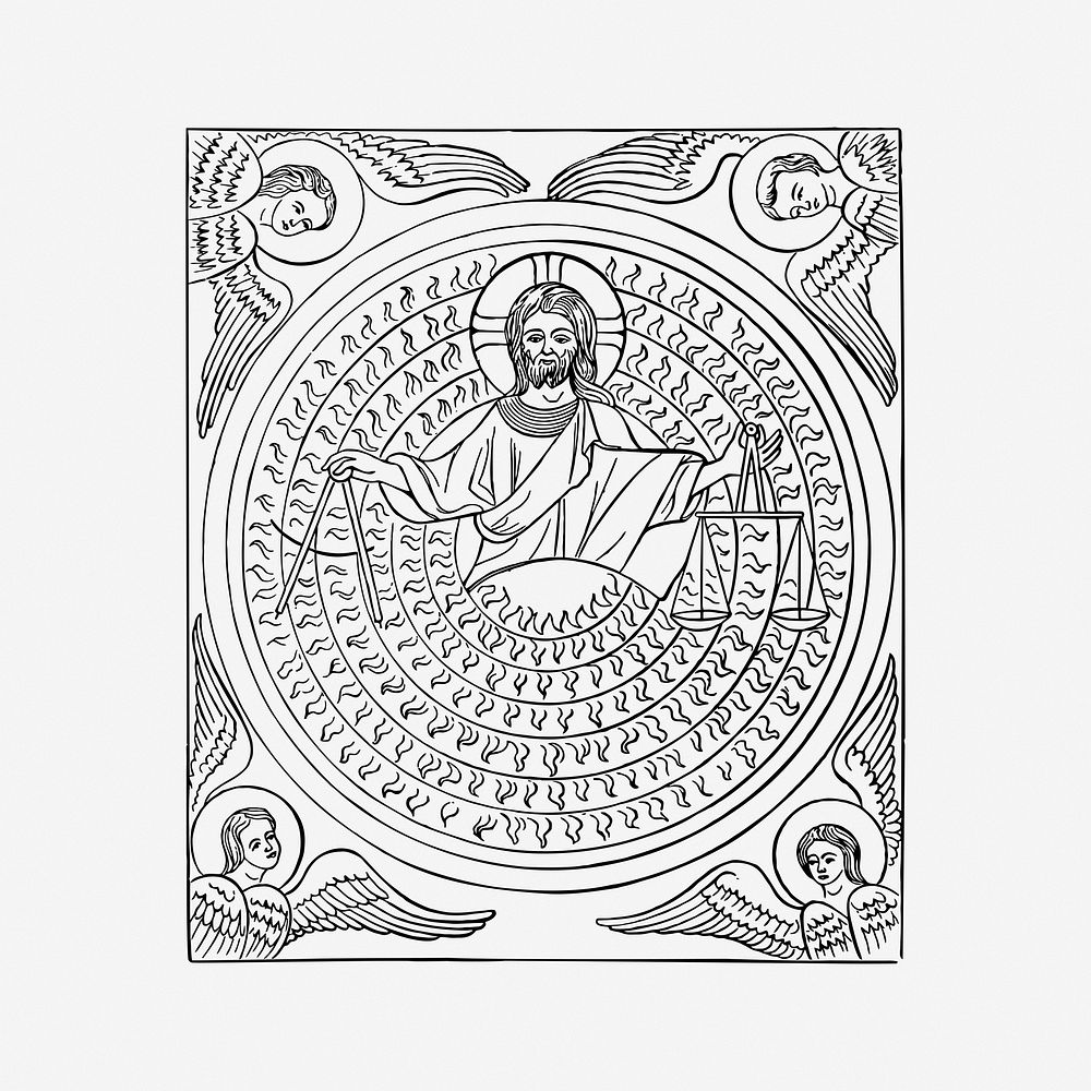 Jesus Christ clip art vector. Free public domain CC0 image.