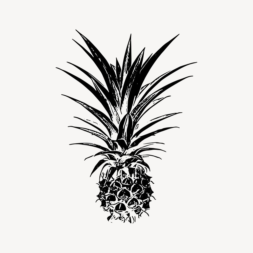 Pineapple fruit clipart. Free public domain CC0 image.