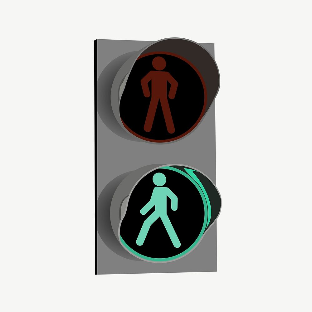 Traffic light for pedestrians clip art psd