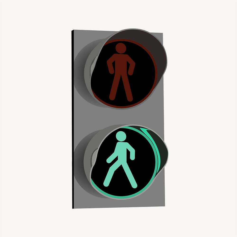 Traffic light for pedestrians image element