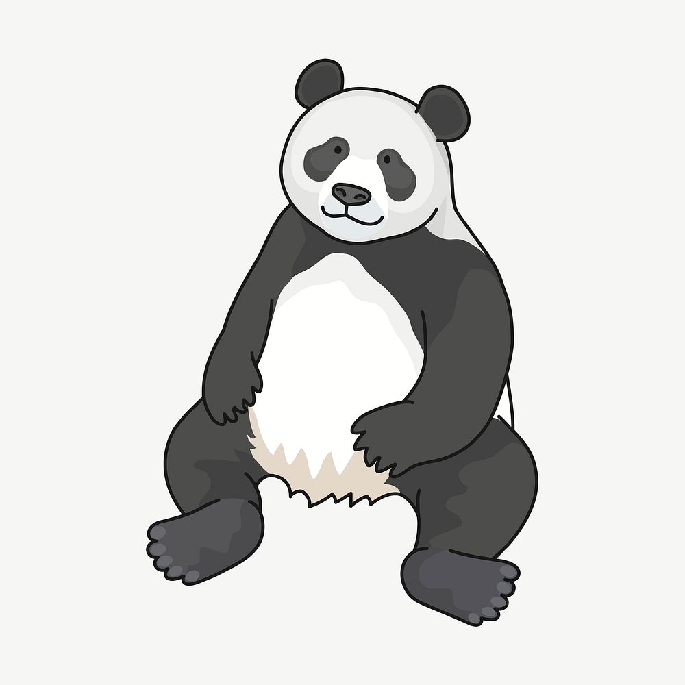 Panda clip art psd