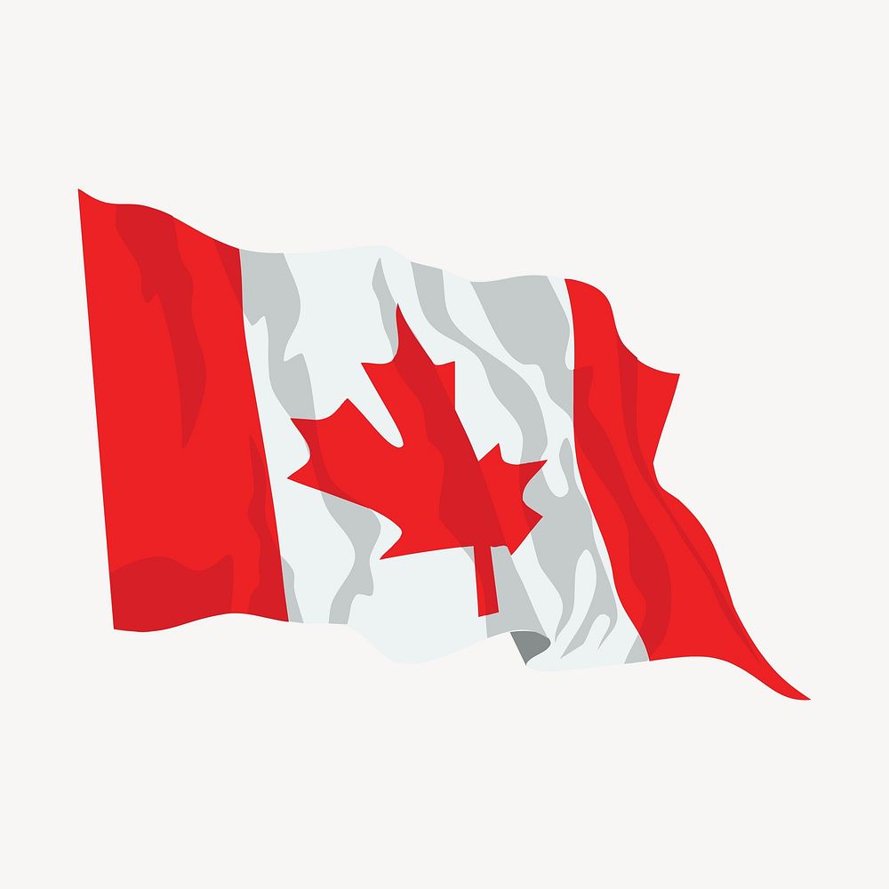 Canada flag in the wind image element