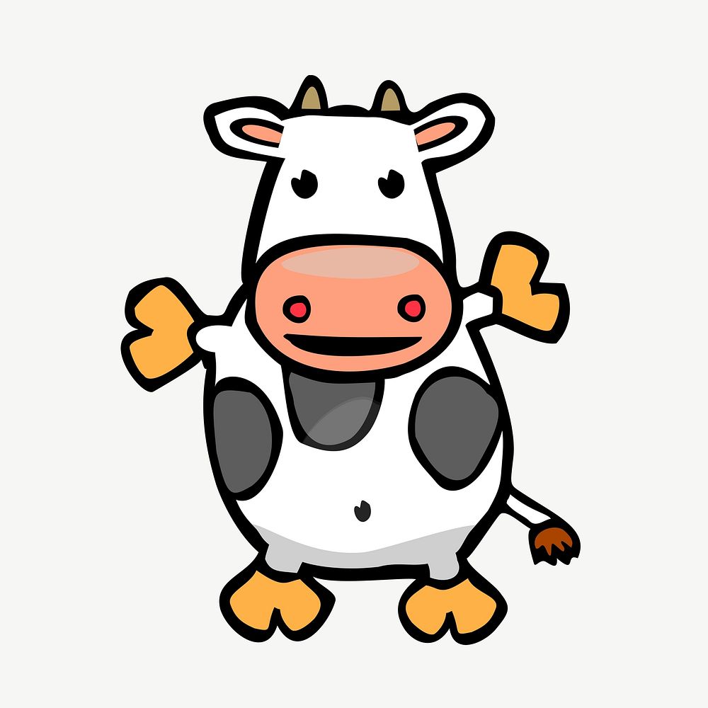 Cow clip art psd