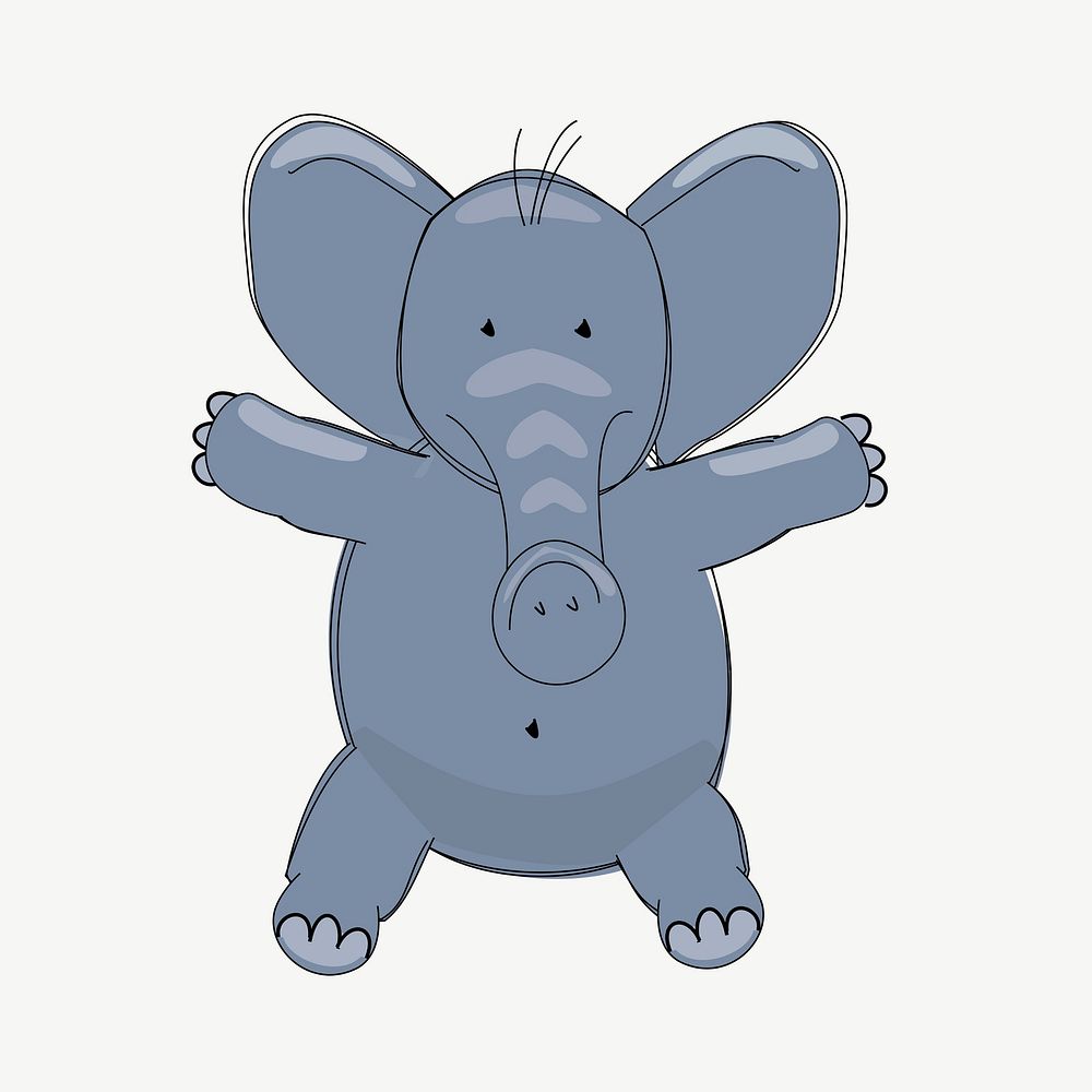 Elephant clip art psd | Free PSD - rawpixel