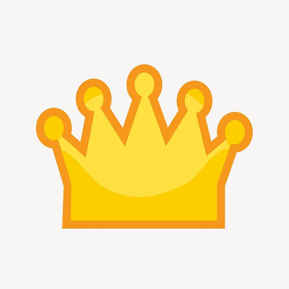 Simplified crown collage element vector