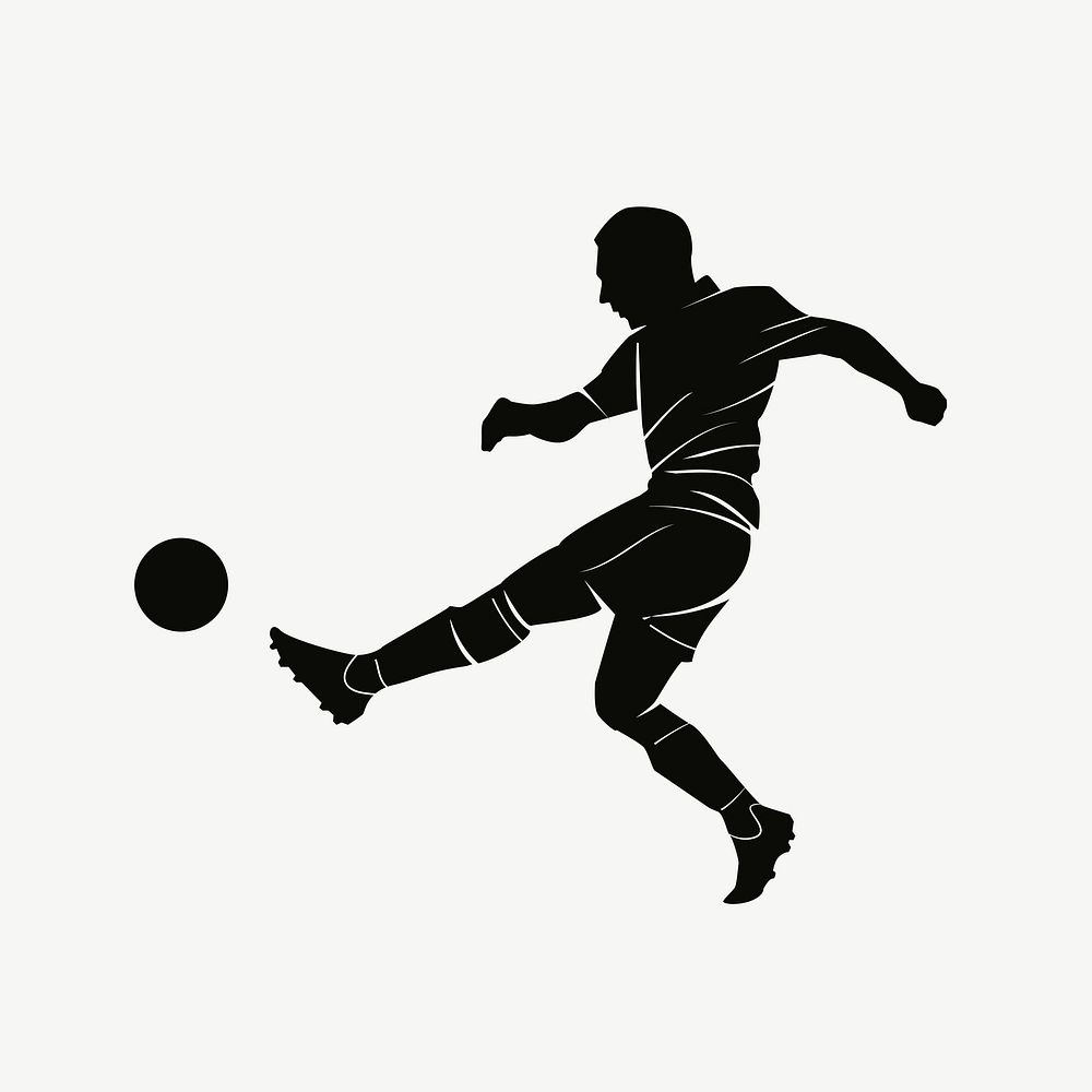 Soccer player silhouette clip art psd