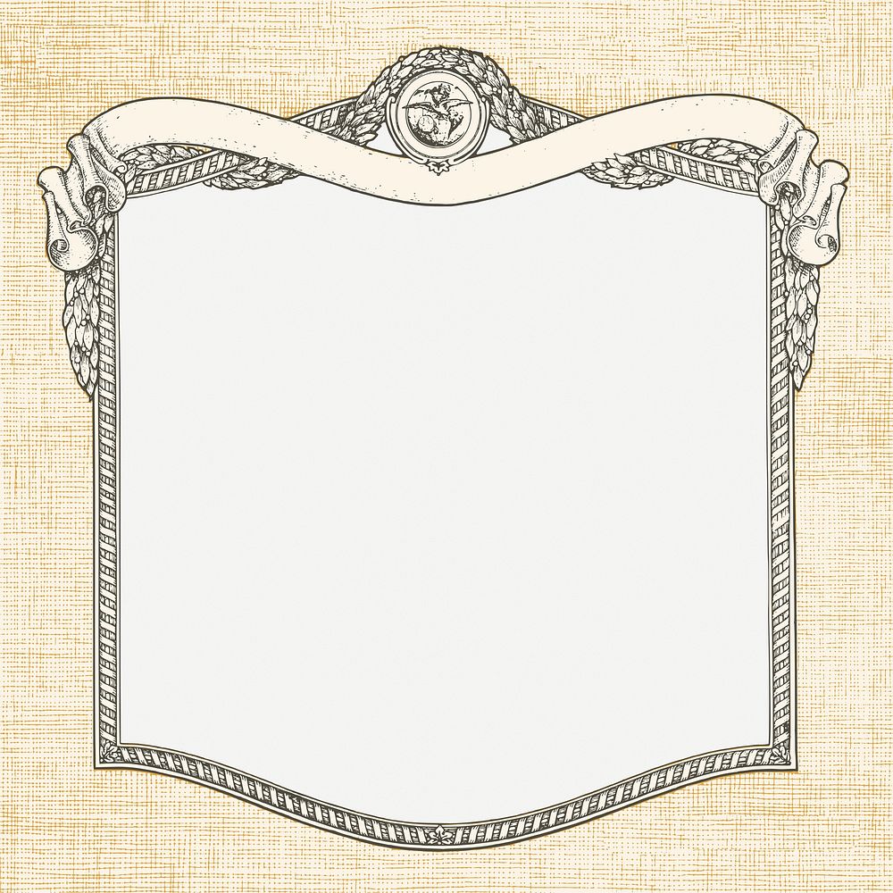 Vintage square frame with textured background image element