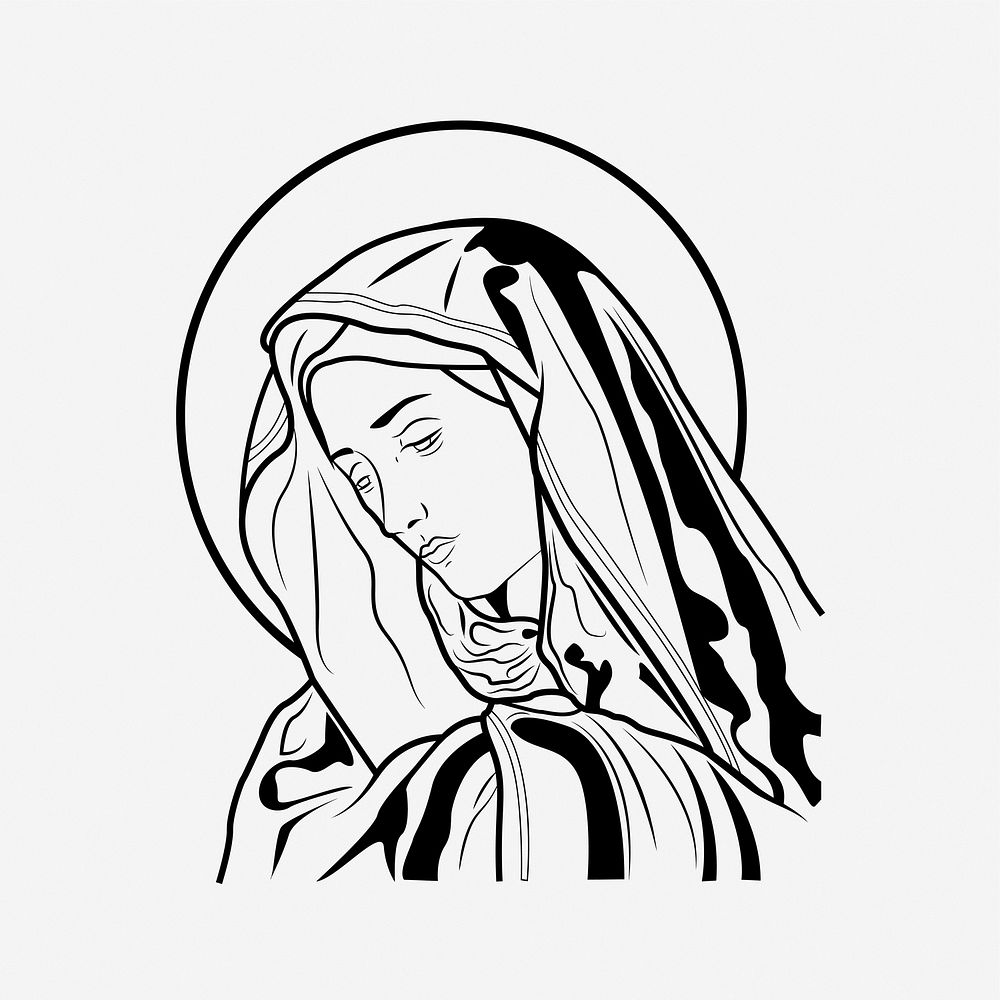 Virgin Mary image element