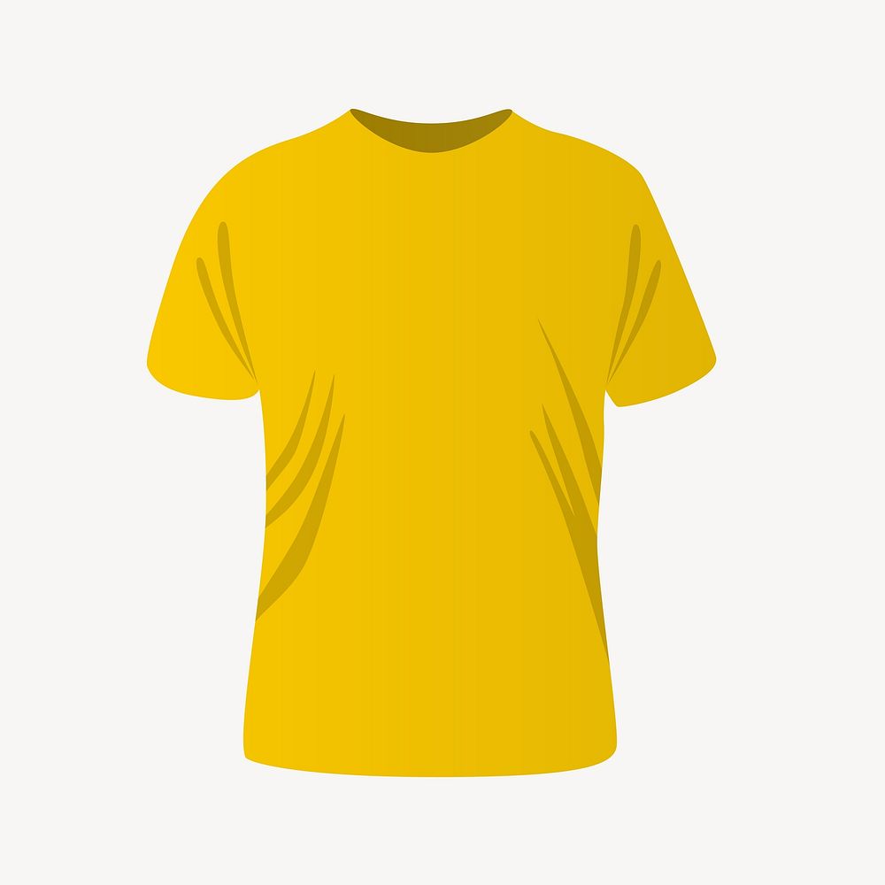 Yellow T-Shirt collage element vector