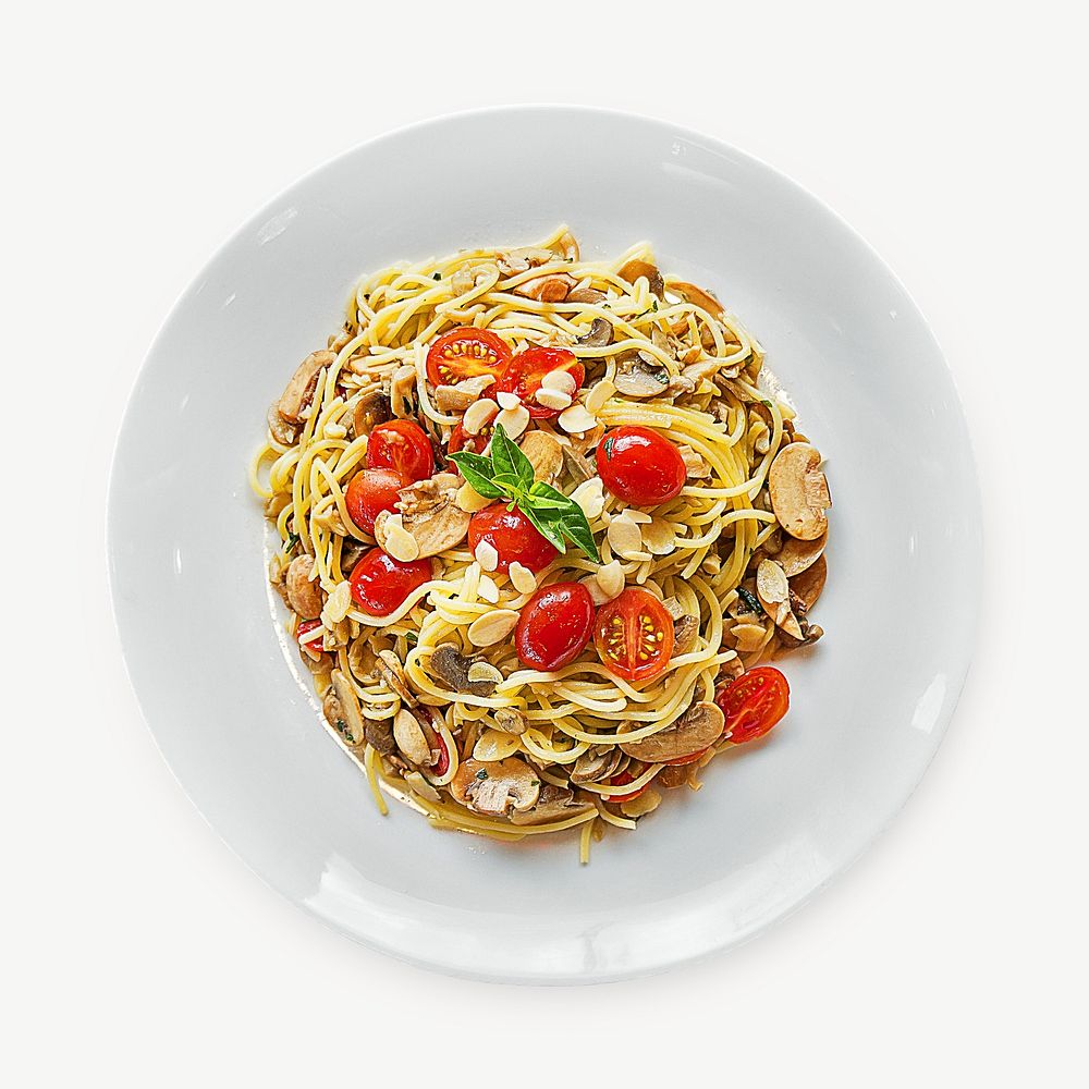 Pasta, food isolated element psd