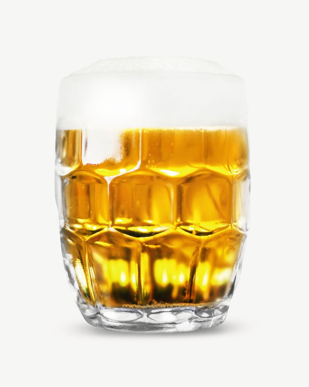 Glass of beer beverage collage element psd.