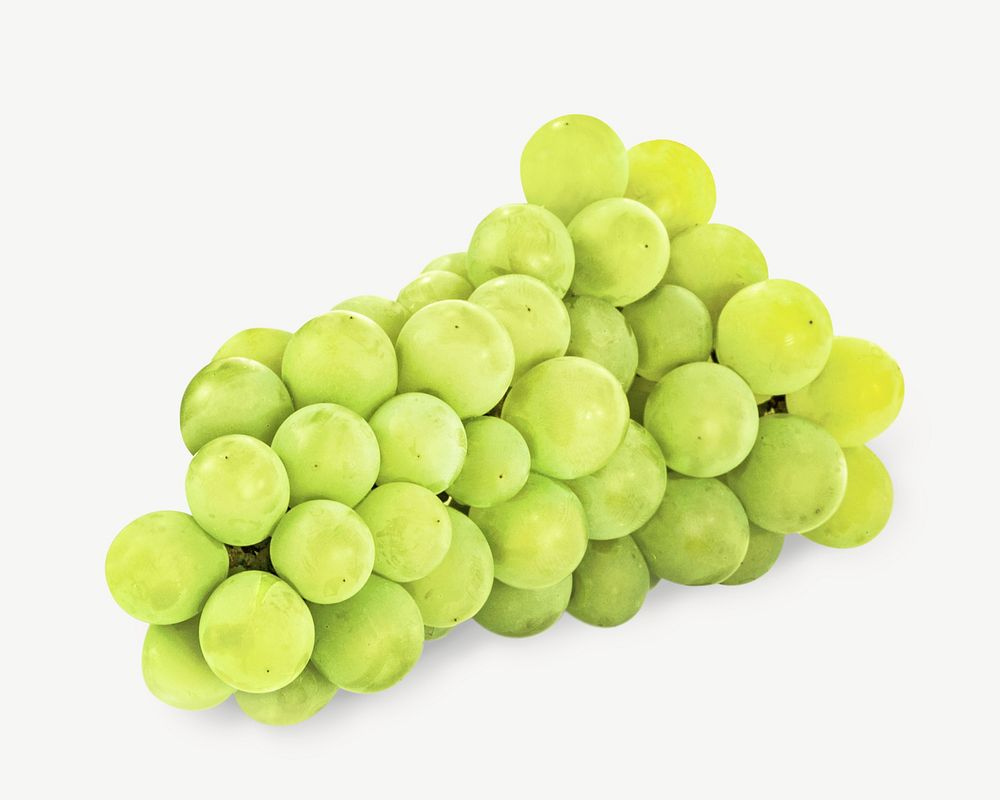 Green grapes collage element psd