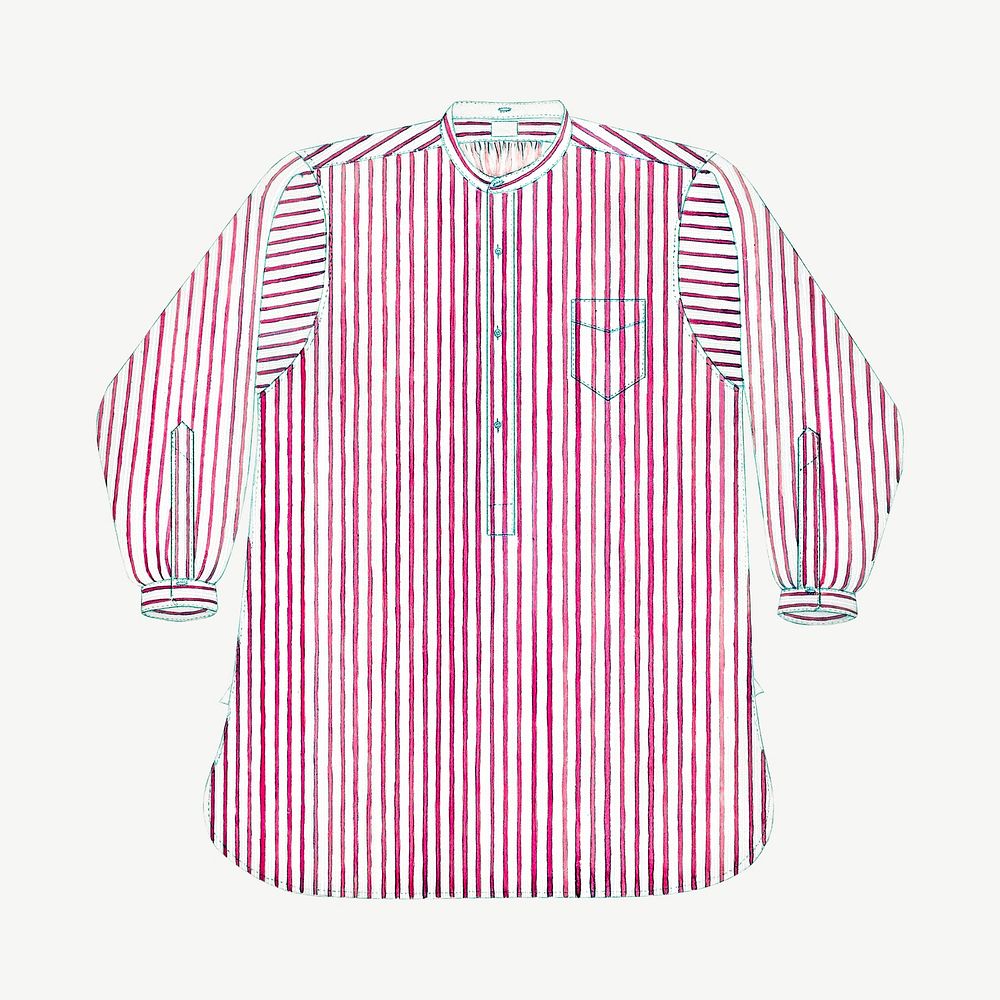 Striped shirt collage element psd