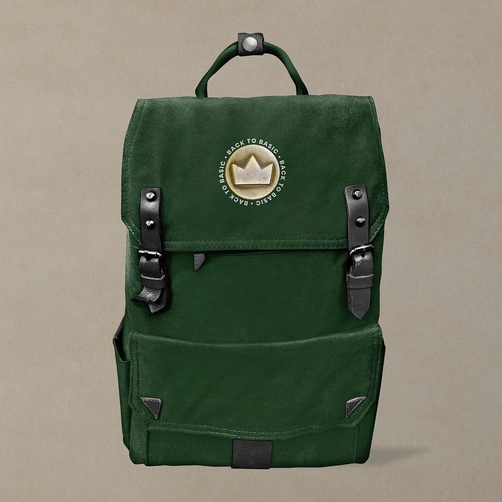 Traveler's backpack mockup psd