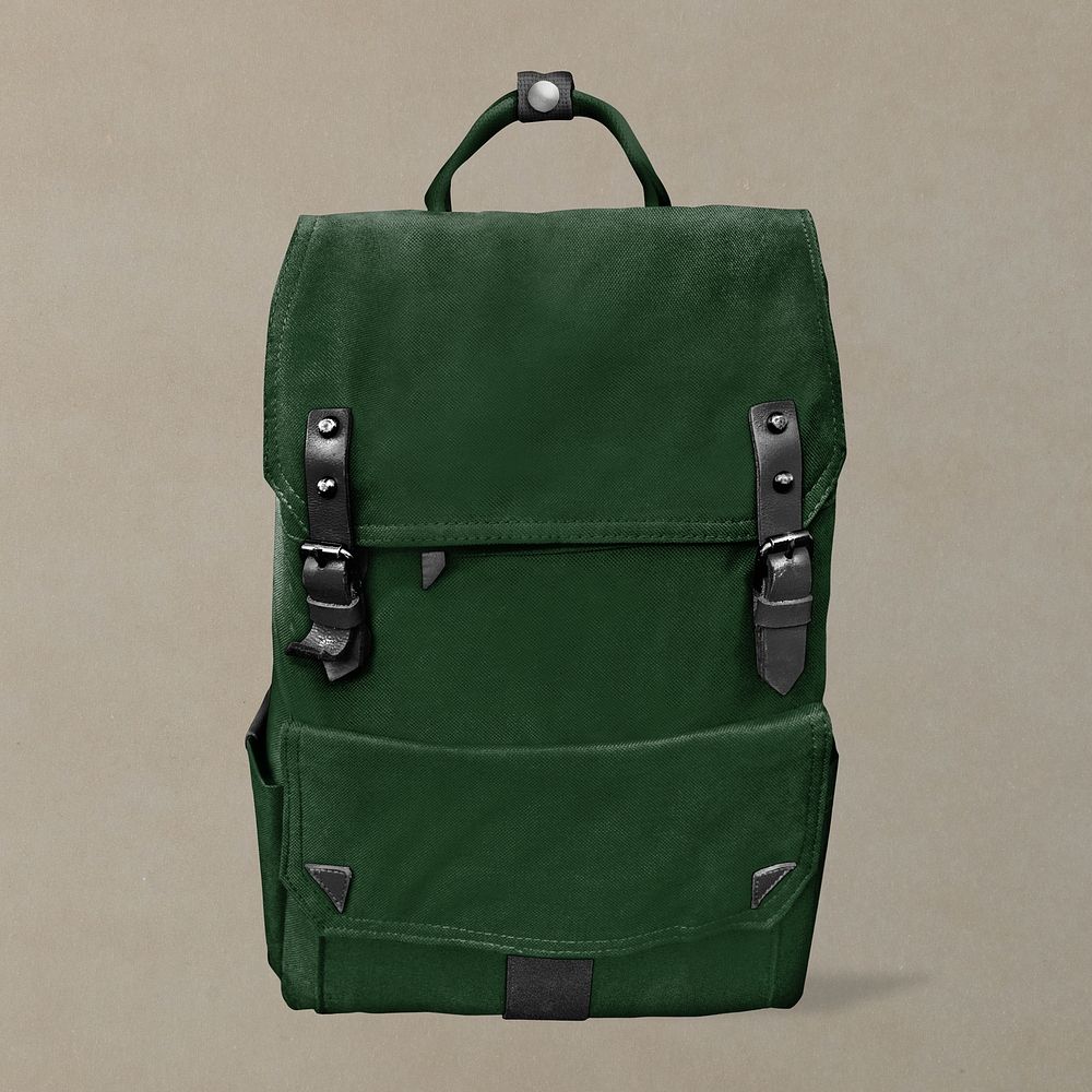 Green traveler's backpack