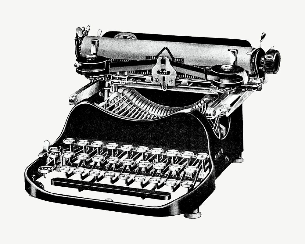Vintage typewriter illustration psd. Remixed by rawpixel. 