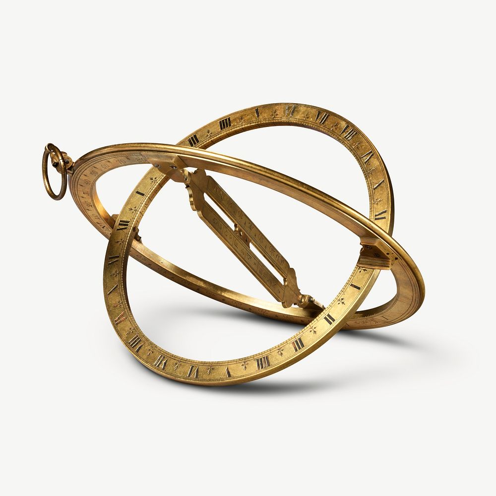 Universal ring sundial, vintage object designed by Jonathan Sisson psd. Remixed by rawpixel.