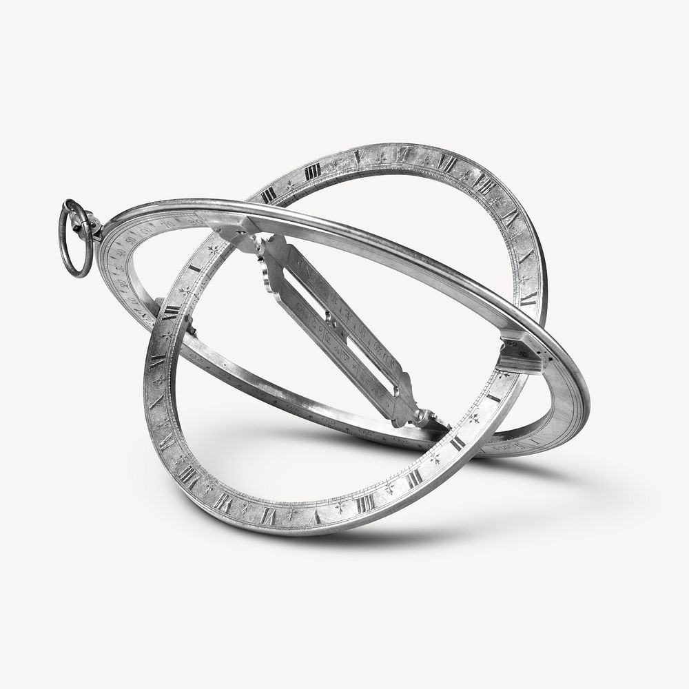 Universal ring sundial, vintage object designed by Jonathan Sisson. Remixed by rawpixel.