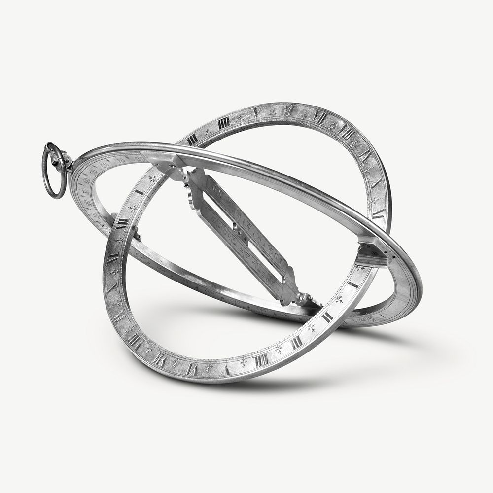 Universal ring sundial, vintage object designed by Jonathan Sisson psd. Remixed by rawpixel.