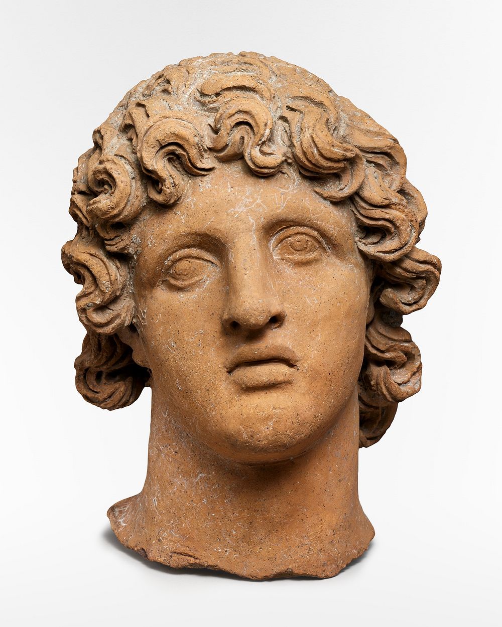 Terracotta head of a youth (3rd&ndash;2nd century BCE), by Etruscan. Original public domain image from The MET Museum. …