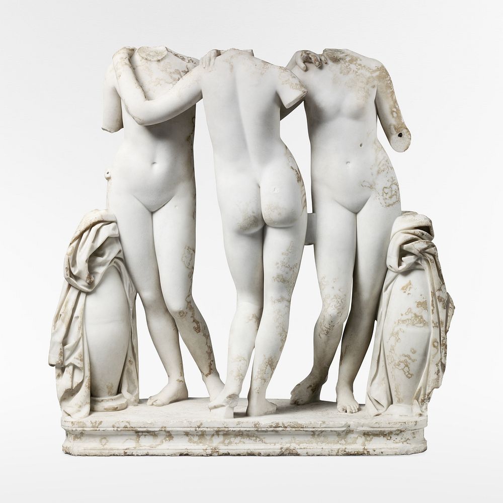 Marble Statue Group of the Three Graces (2nd century CE), by Roman. Original public domain image from The MET Museum. …