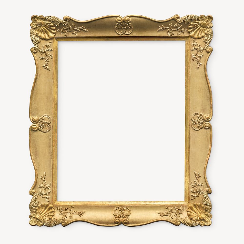 Gold luxury frame, by Friedrich von Amerling. Remixed by rawpixel.