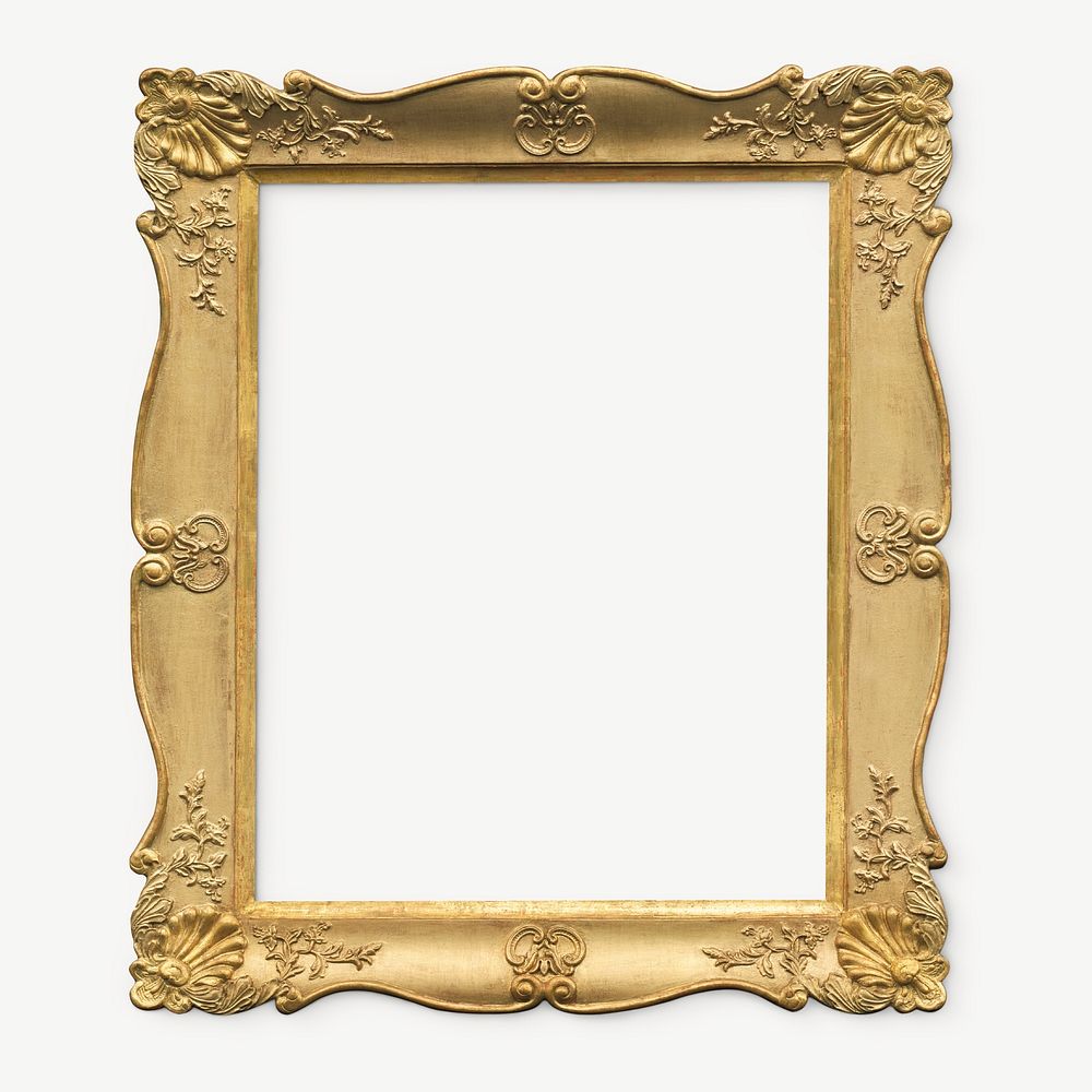 Gold luxury frame, by Friedrich von Amerling psd. Remixed by rawpixel.