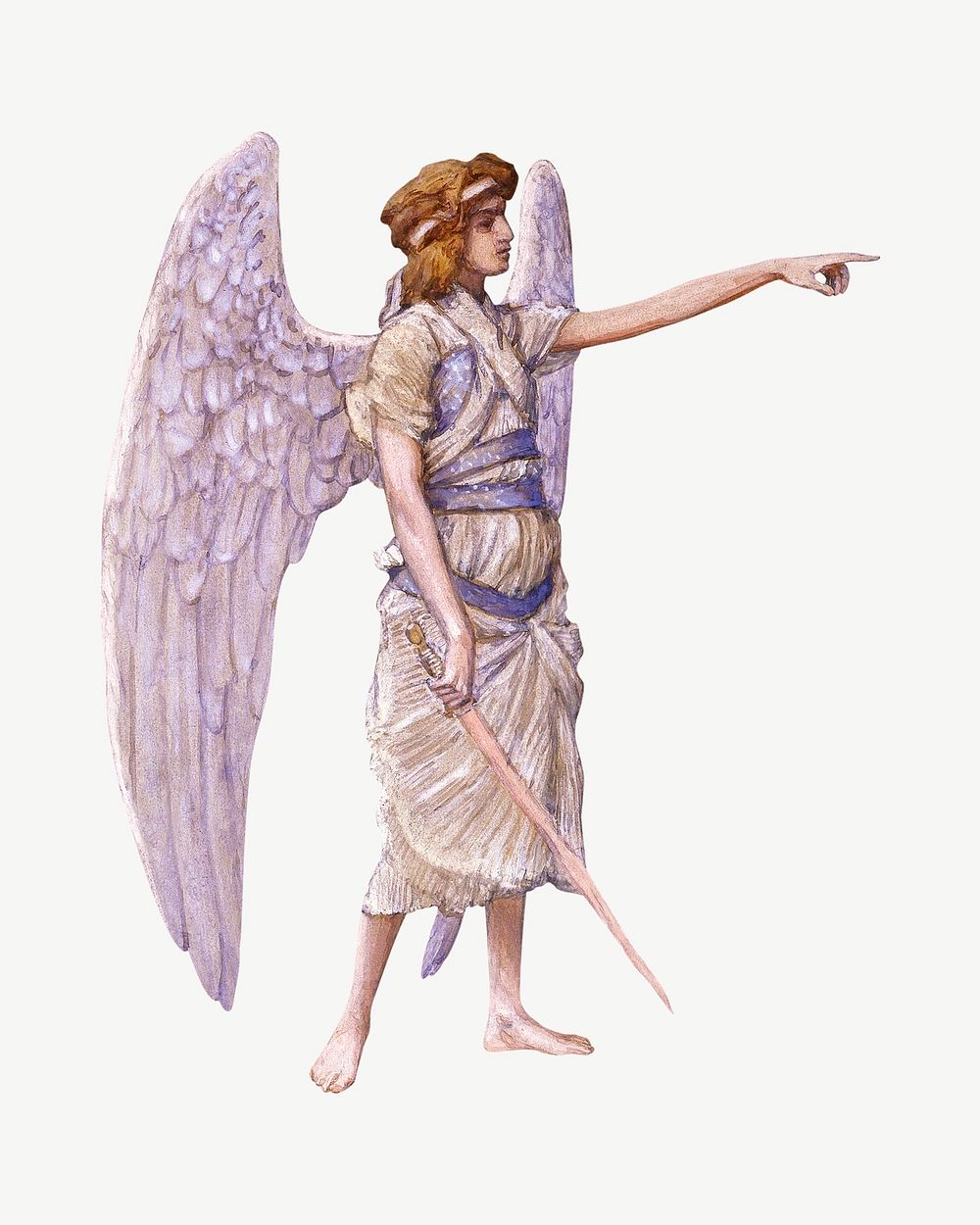 Vintage angel illustration. Remixed by rawpixel.