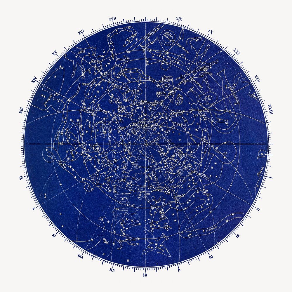 Star map illustration. Remixed by rawpixel. | Premium Photo ...