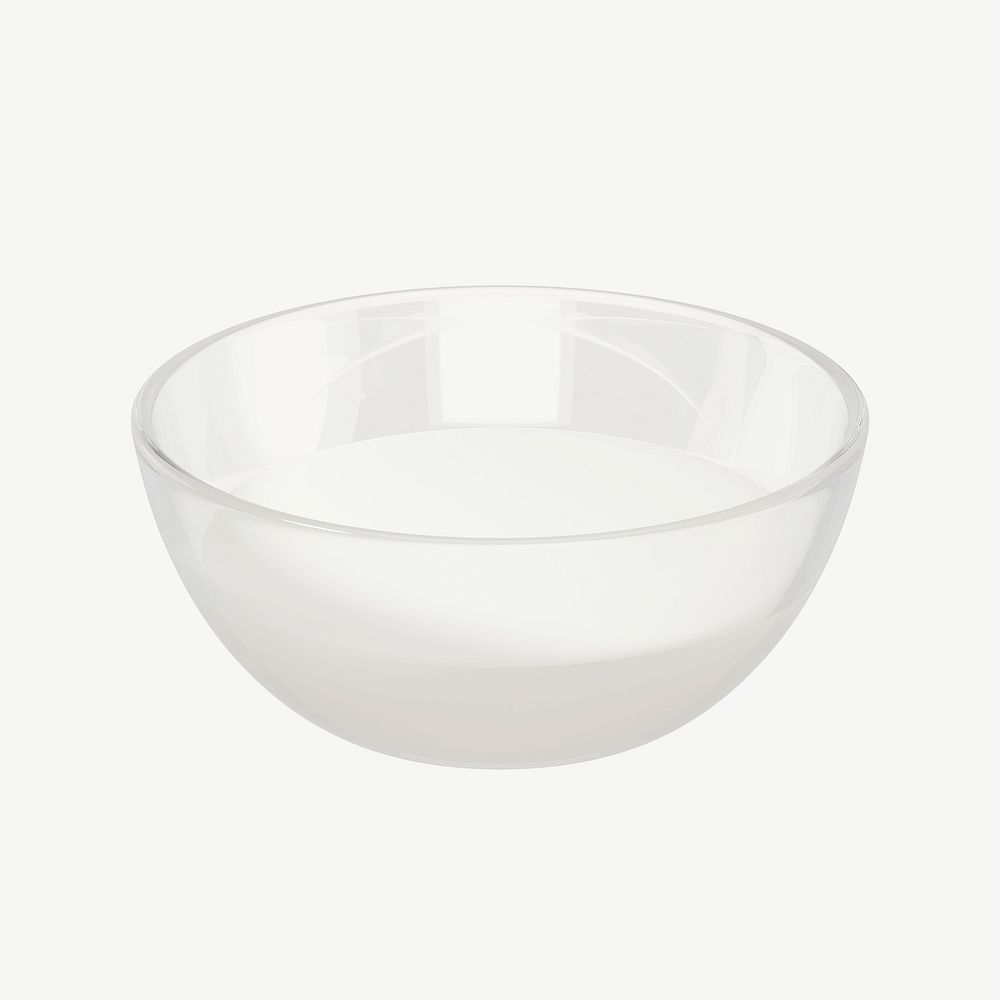 3D baking bowl, collage element psd