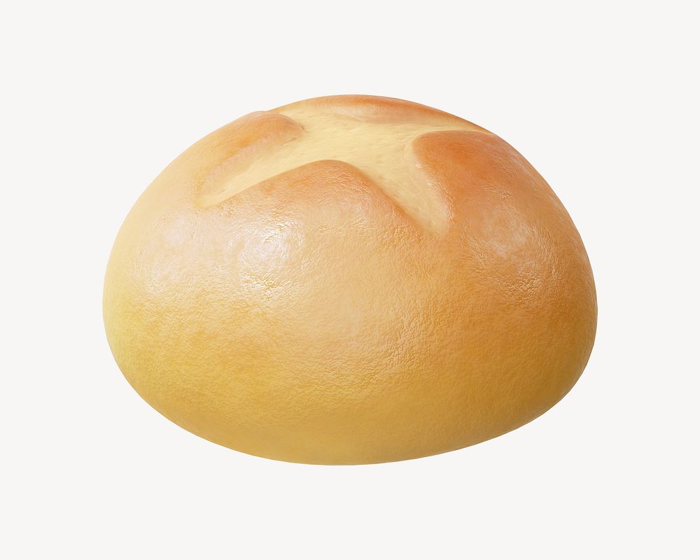 3D bread bun, element illustration