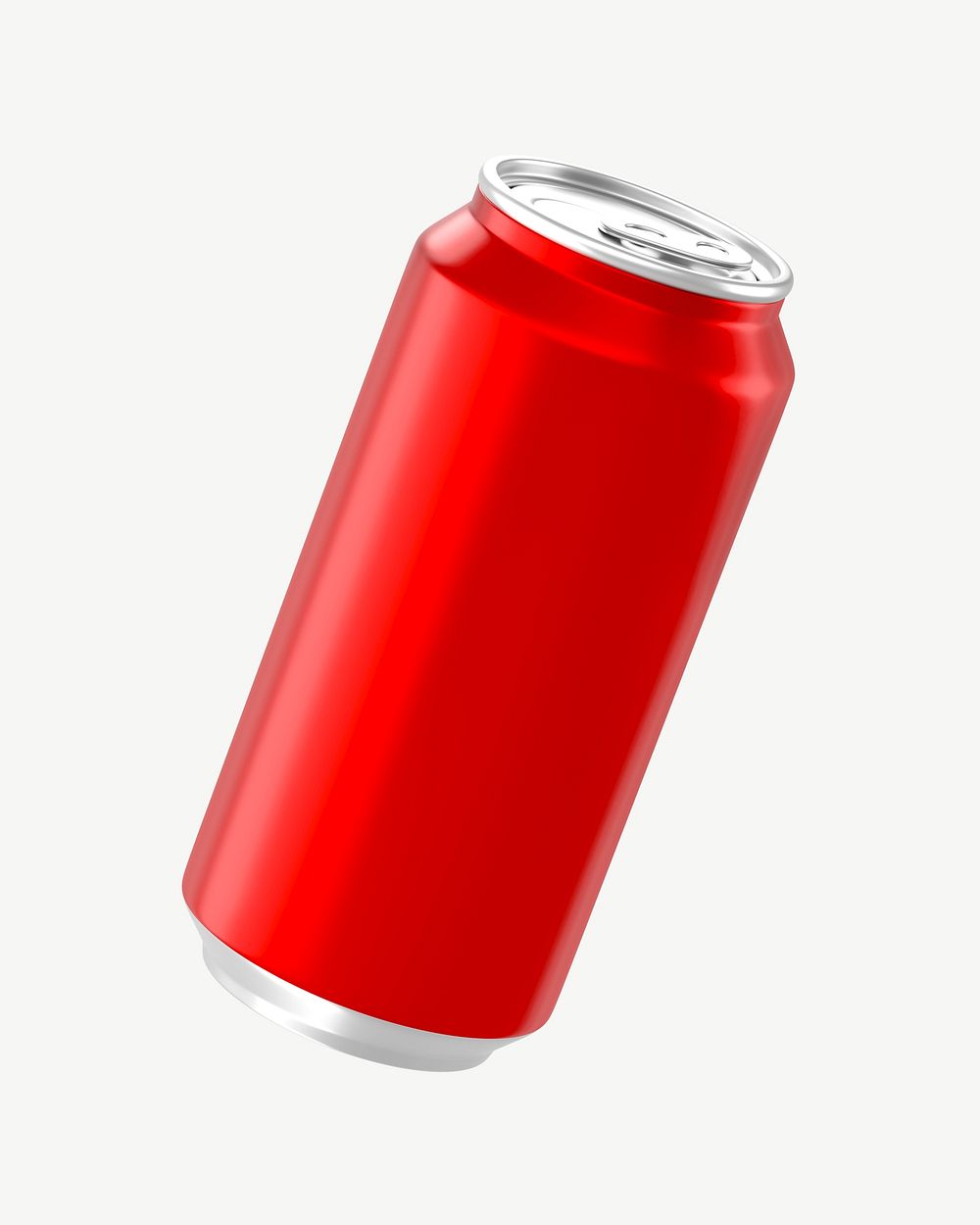 3D red soda can, collage element psd