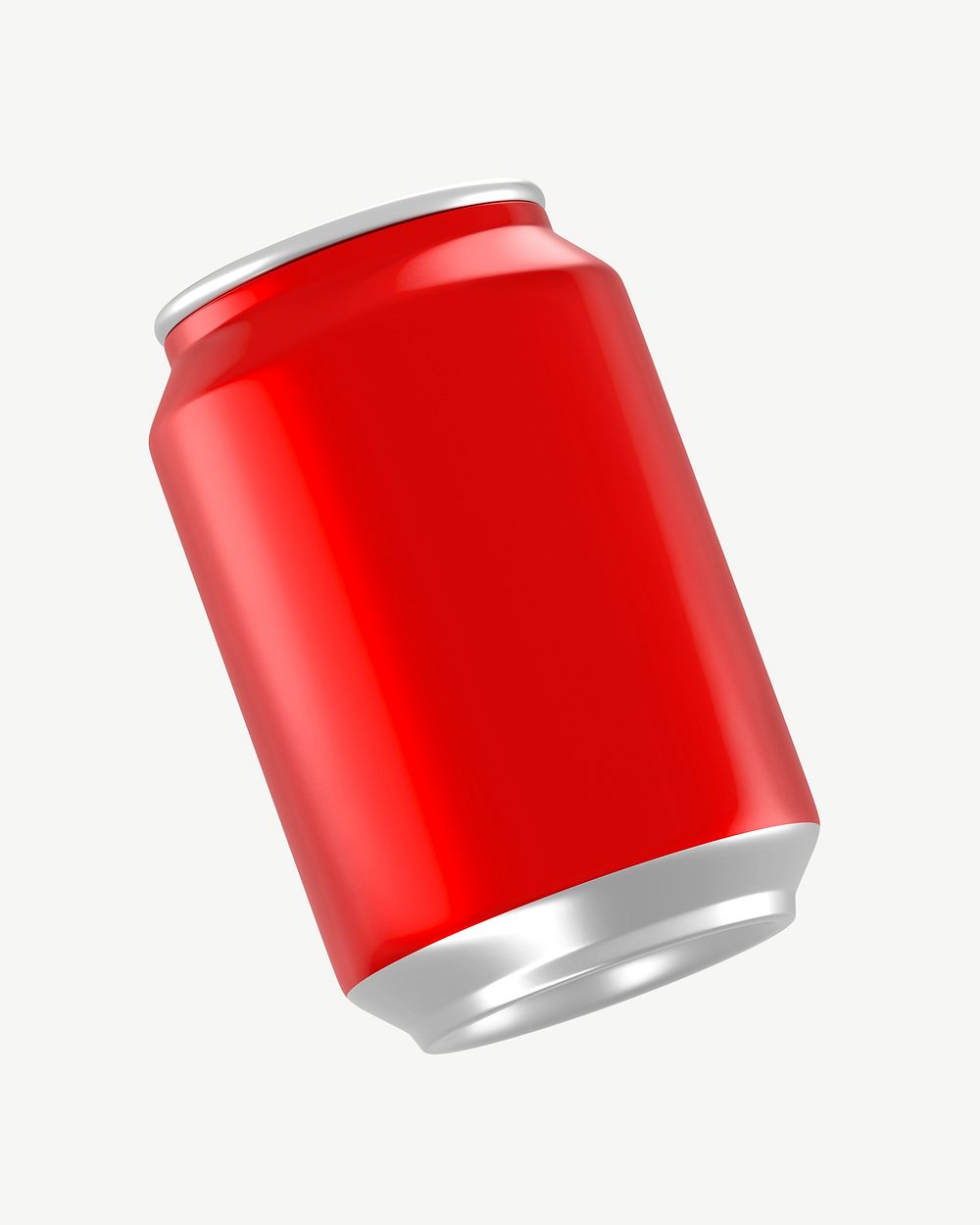 3D red soda can, collage element psd