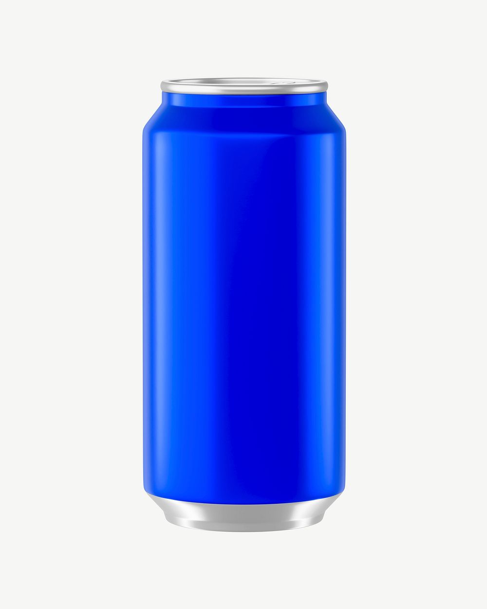 3D blue soda can, collage element psd