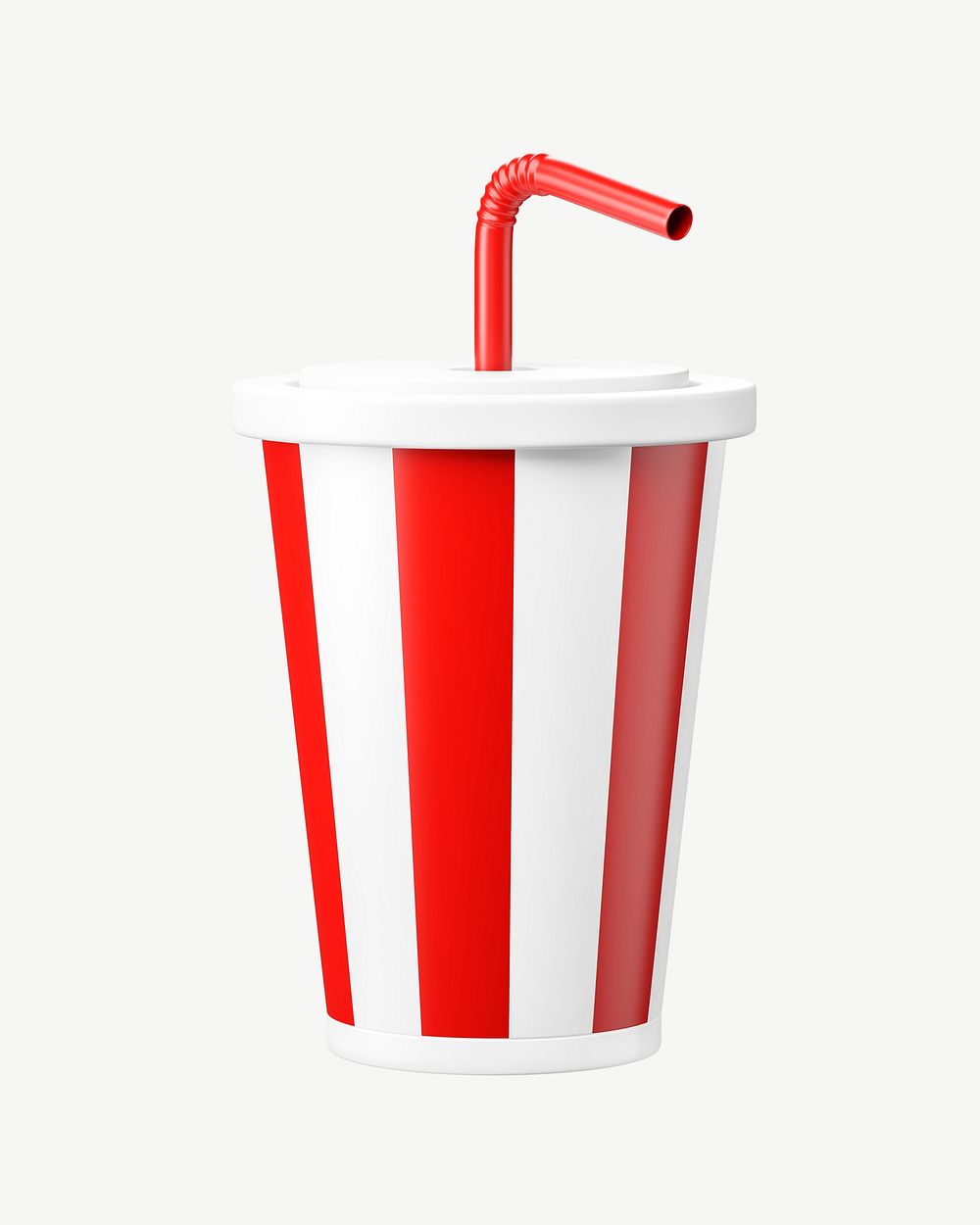 3D soda cup, collage element psd