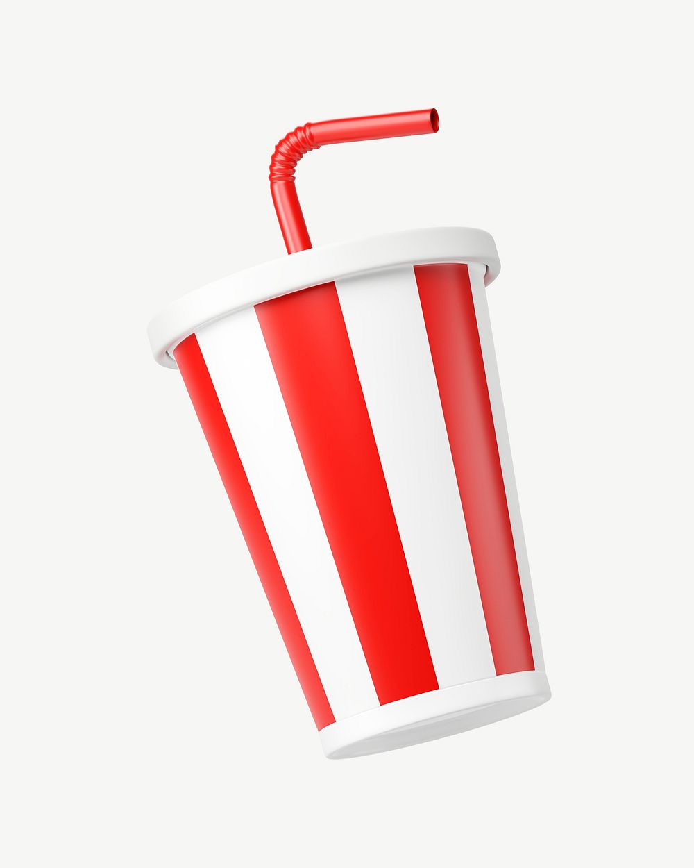 3D soda cup, collage element psd