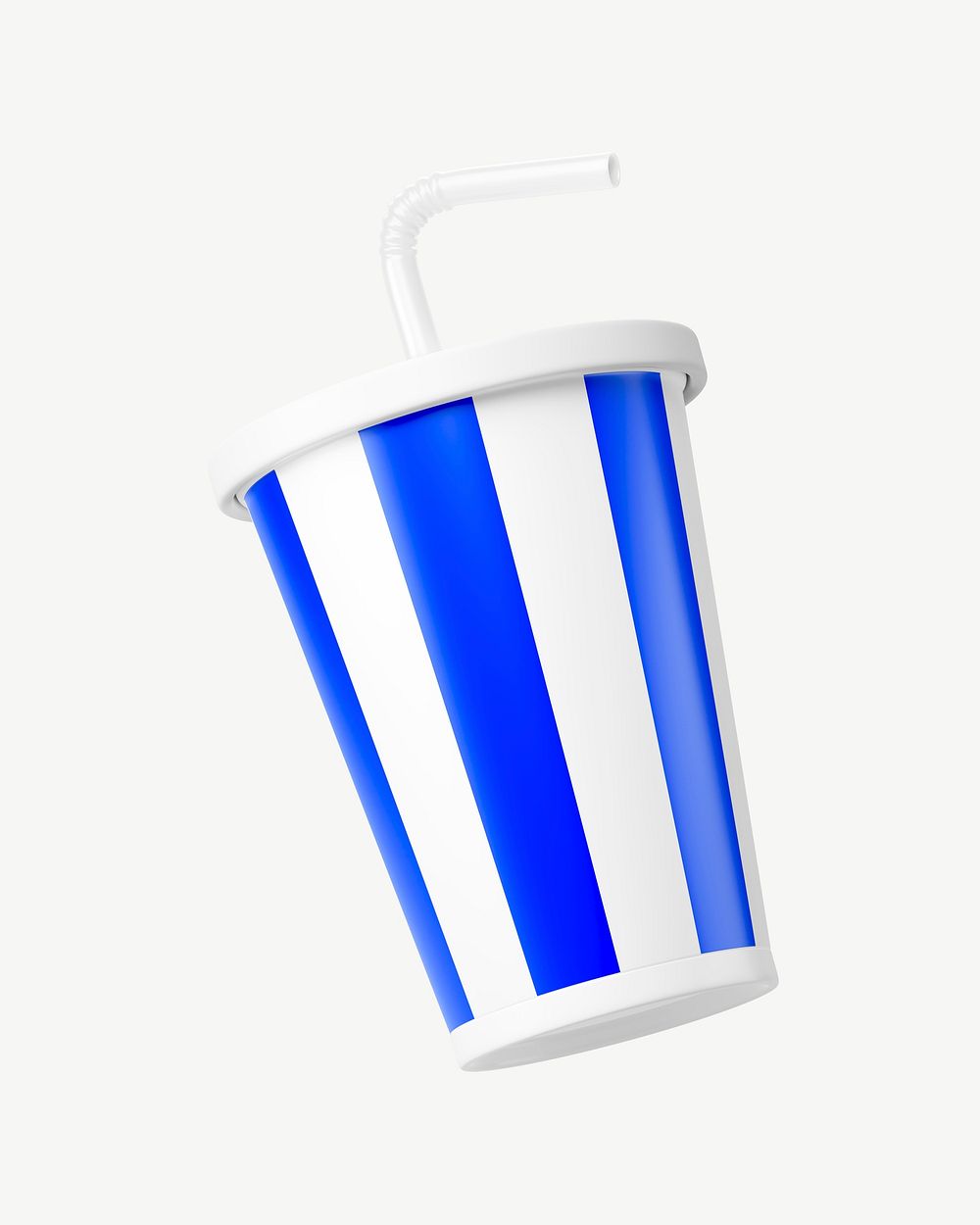 3D soda cup, collage element psd