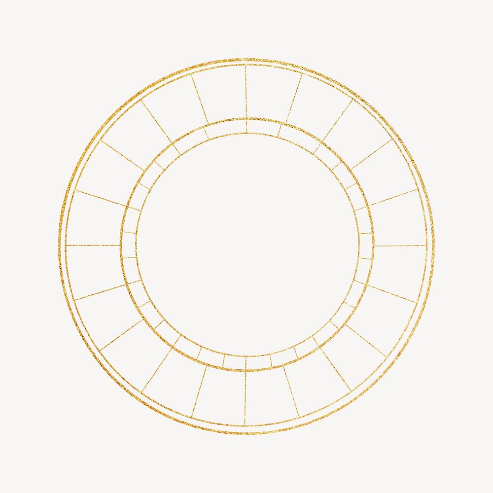 Constellation circle gold line art 