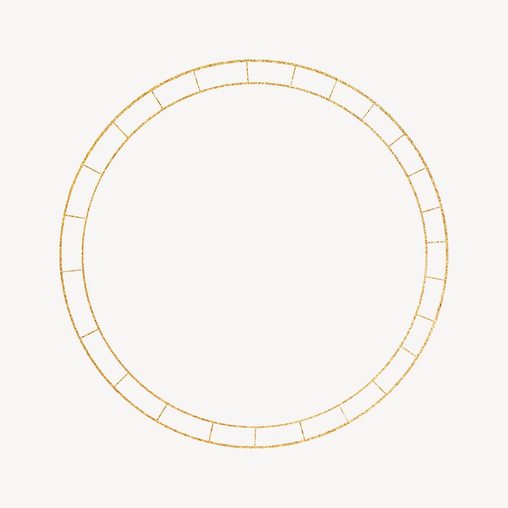 Gold aesthetic circle frame 